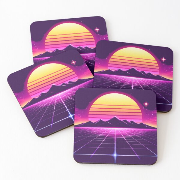 Item preview, Neon Retro Sunset Synthwave Horizo designed and sold by Sadia  Jannat.