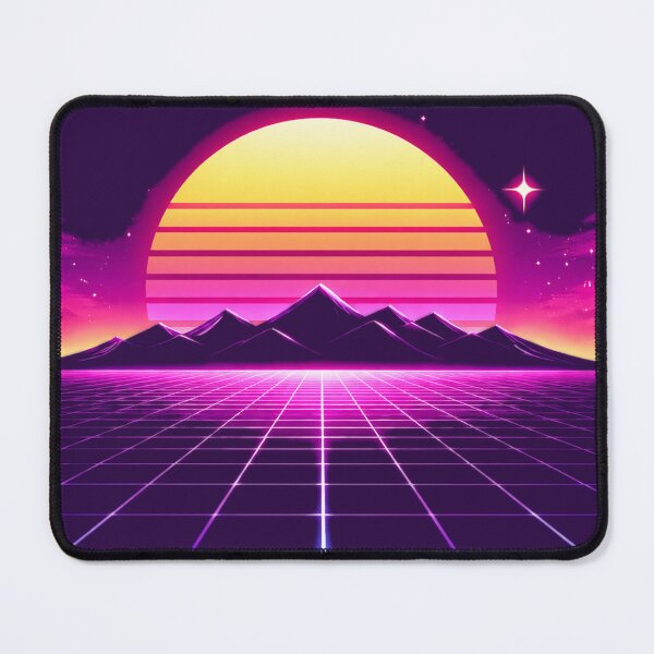 Item preview, Neon Retro Sunset Synthwave Horizo designed and sold by Sadia Jannat.