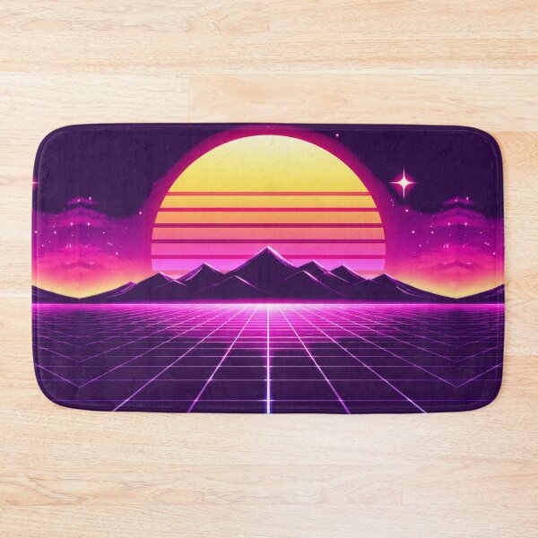 Item preview, Neon Retro Sunset Synthwave Horizo designed and sold by Sadia  Jannat.