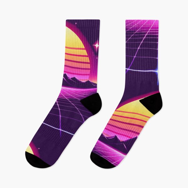 Item preview, Neon Retro Sunset Synthwave Horizo designed and sold by Sadia  Jannat.