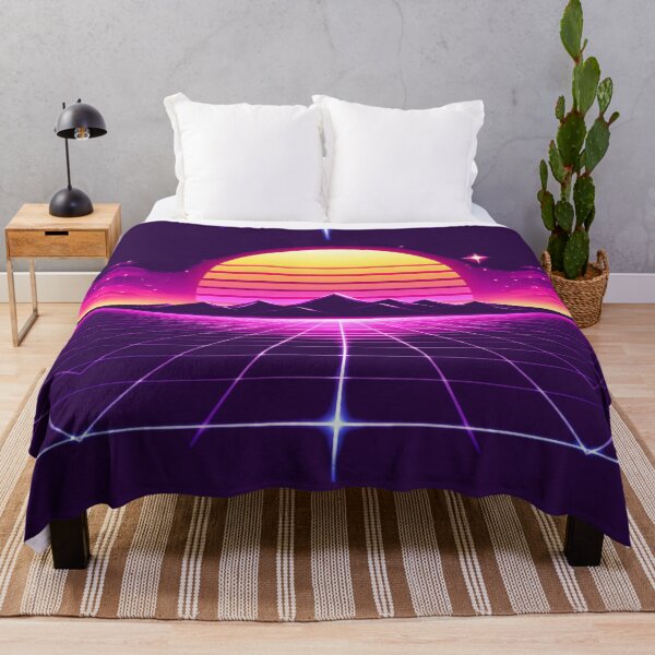Item preview, Neon Retro Sunset Synthwave Horizo designed and sold by Sadia  Jannat.