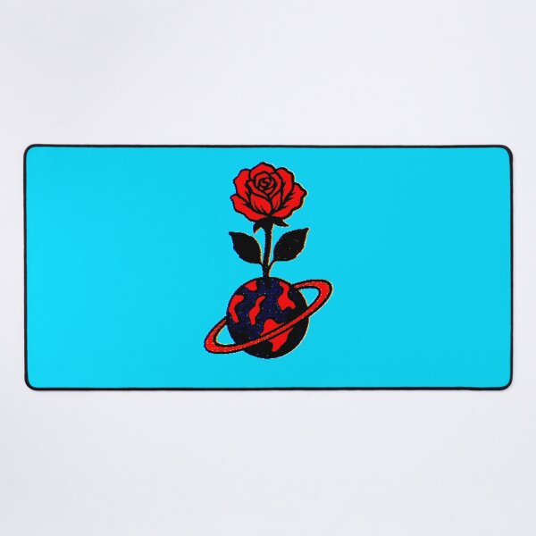 Item preview, Stylized rose on a small planet, retro video game illustration  designed and sold by Moonshroomarts.