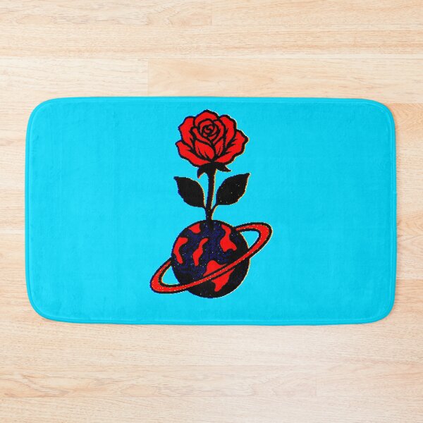 Item preview, Stylized rose on a small planet, retro video game illustration  designed and sold by Moonshroomarts.