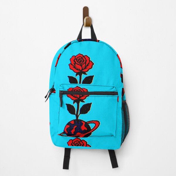 Item preview, Stylized rose on a small planet, retro video game illustration  designed and sold by Moonshroomarts.