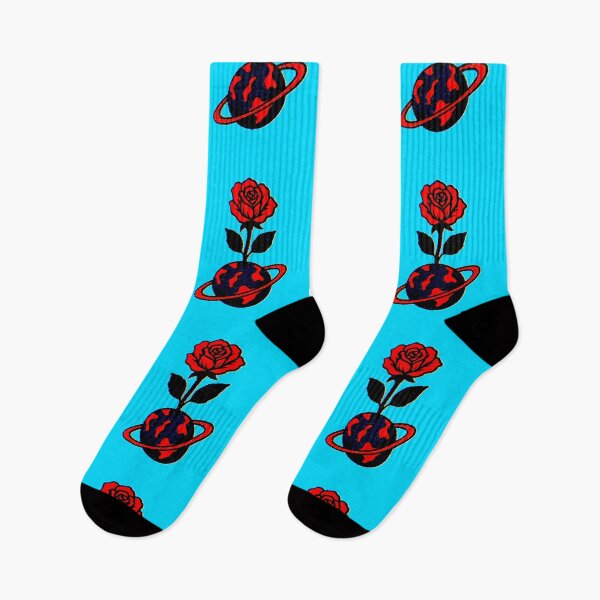 Item preview, Stylized rose on a small planet, retro video game illustration  designed and sold by Moonshroomarts.