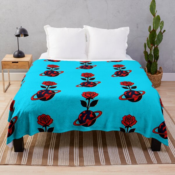 Item preview, Stylized rose on a small planet, retro video game illustration  designed and sold by Moonshroomarts.