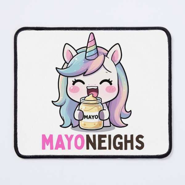 Item preview, MAYONEIGHS - Funny Food Pun Unicorn Year of the Horse 2026 designed and sold by PunTeestic.