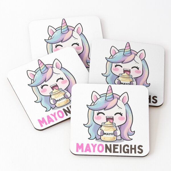 Item preview, MAYONEIGHS - Funny Food Pun Unicorn Year of the Horse 2026 designed and sold by PunTeestic.