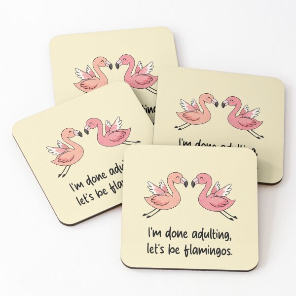Item preview, Funny Flamingo I'm Done Adulting Lets Be Flamingos Animal Boys Girls Kids designed and sold by FurryHavenPH.