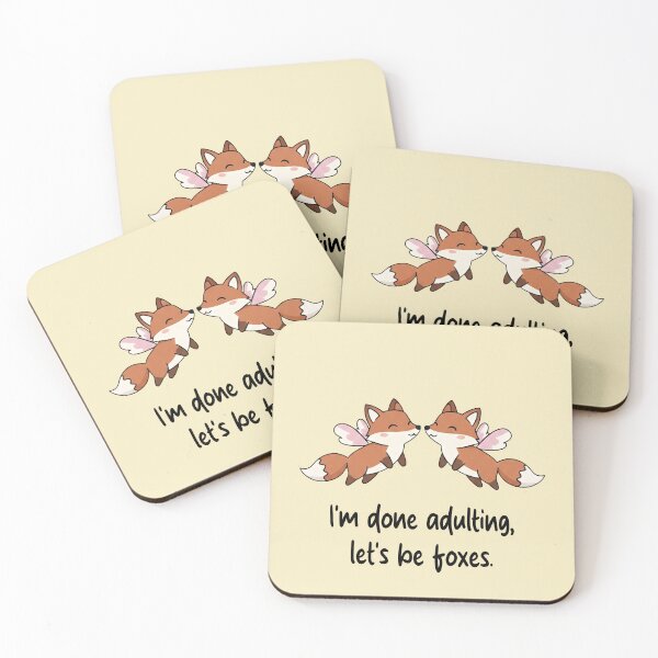 Item preview, Funny Fox I'm Done Adulting Lets Be Foxes Animal Boys Girls Kids designed and sold by FurryHavenPH.