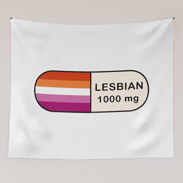 Item preview, Lesbian 1000 mg Capsule – Funny Lesbian Pride Pill designed and sold by Cannaxes Studio.