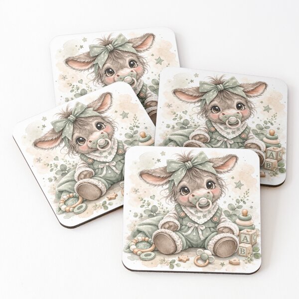 Item preview, Sweet Baby Donkey – Cute Nursery Illustration designed and sold by OneStopDonkeyShop.