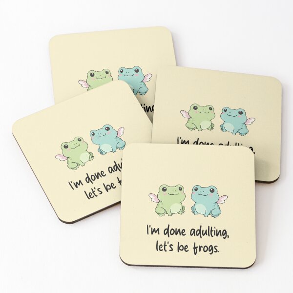 Item preview, Funny Frog I'm Done Adulting Lets Be Frogs Animal Boys Girls Kids designed and sold by FurryHavenPH.