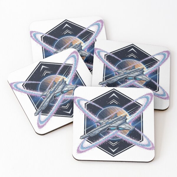 Item preview,  Retro Starship Orbit – Geometric Space Sci‑Fi Illustration designed and sold by Dzblack.