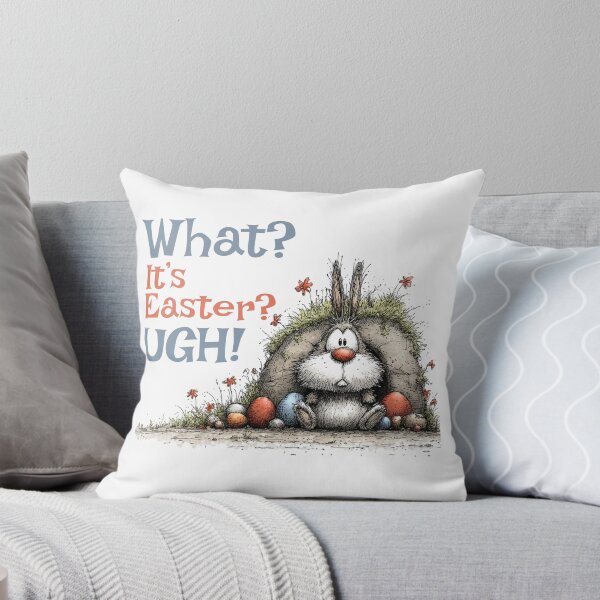 Item preview, Grumpy Easter Bunny “UGH” – Funny Sarcastic Easter T‑Shirt designed and sold by lucidfrog.