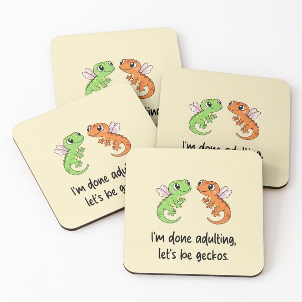 Item preview, Funny Gecko I'm Done Adulting Lets Be Geckos Animal Boys Girls Kids designed and sold by FurryHavenPH.