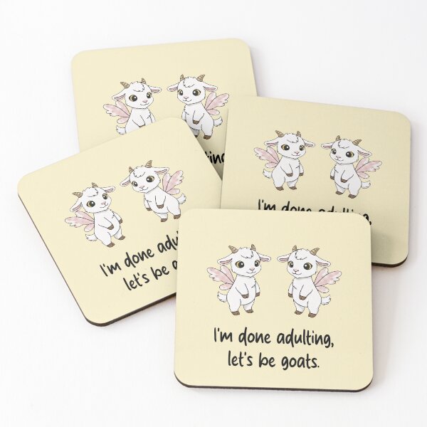 Item preview, Funny Goat I'm Done Adulting Lets Be Goats Animal Boys Girls Kids designed and sold by FurryHavenPH.
