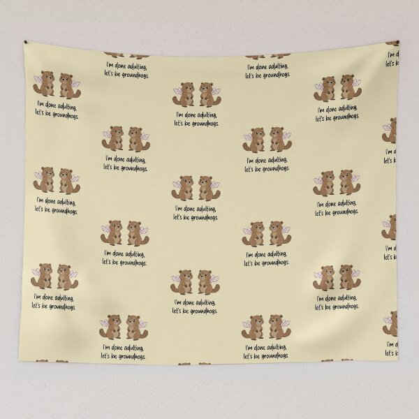 Item preview, Funny Groundhog I'm Done Adulting Lets Be Groundhogs Animal Boys Girls Kids designed and sold by FurryHavenPH.