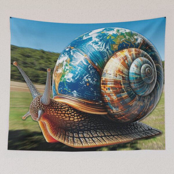 Item preview, Snail with a shell textured like the Earth! designed and sold by Alan-David.