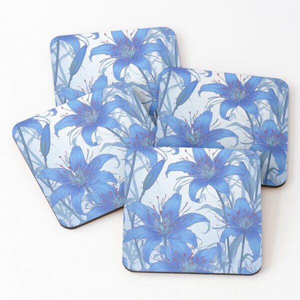 Item preview, Azure Serenity: Ethereal Bloom Pattern designed and sold by Jimakmo.