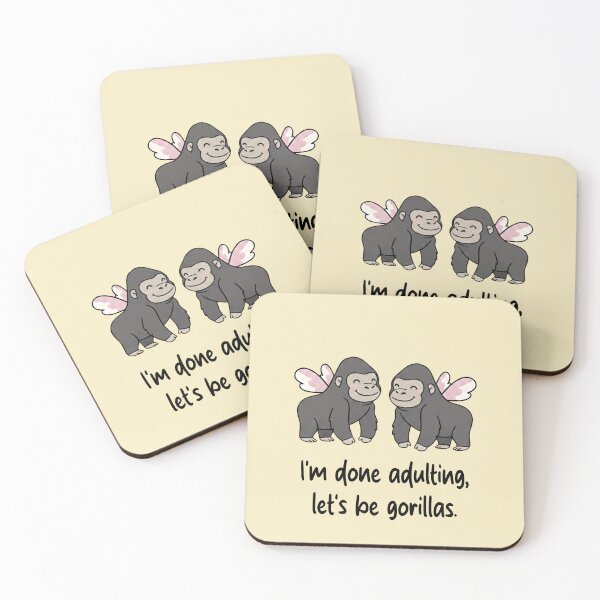 Item preview, Funny Gorilla I'm Done Adulting Lets Be Gorillas Animal Boys Girls Kids designed and sold by FurryHavenPH.