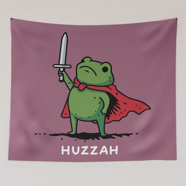 Item preview, Huzzah Frog with Sword ,  Medieval Frog , 1717, Funny DnD designed and sold by MauriLifton.