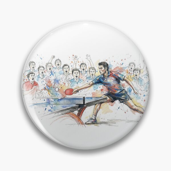 Item preview, Epic Watercolor Table Tennis T-Shirt - Artistic Ping Pong Player Crowd Graphic designed and sold by OhMyPingCo.