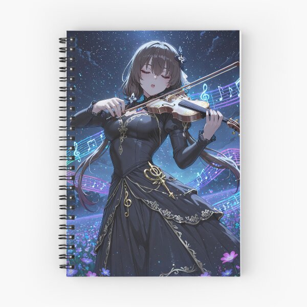 Item preview, MEI a sad violinist Silent Midnight Melody Poster designed and sold by BorgSpareParts.