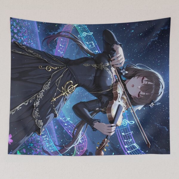 Item preview, MEI a sad violinist Silent Midnight Melody Poster designed and sold by BorgSpareParts.