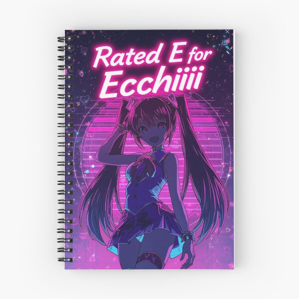 Item preview, Rated E For Ecchiiii Funny Anime Waifu Neon Vaporwave Aesthetic designed and sold by ConfuseLab Alt.