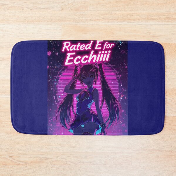 Item preview, Rated E For Ecchiiii Funny Anime Waifu Neon Vaporwave Aesthetic designed and sold by ConfuseLab Alt.