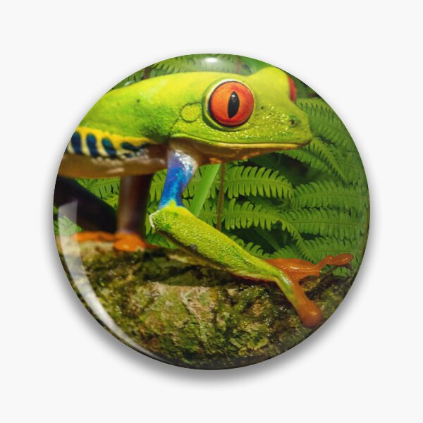 Item preview, Red-eyed Tree Frog Tropical Jungle Collage designed and sold by Diece studio .