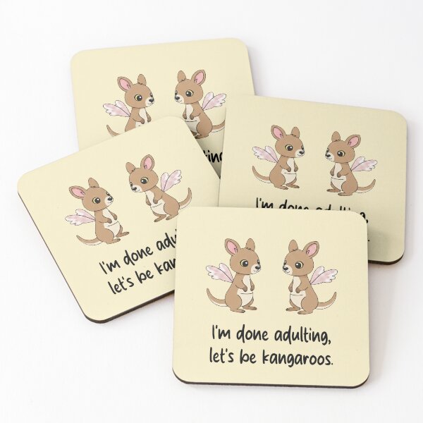 Item preview, Funny Kangaroo I'm Done Adulting Lets Be Kangaroos Animal Boys Girls Kids designed and sold by FurryHavenPH.