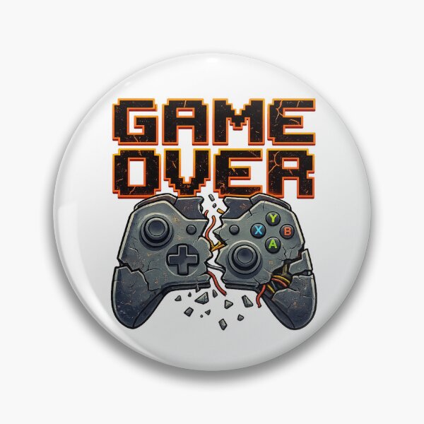 Item preview, Game Over Broken Controller Gaming Design designed and sold by StyliNaN.