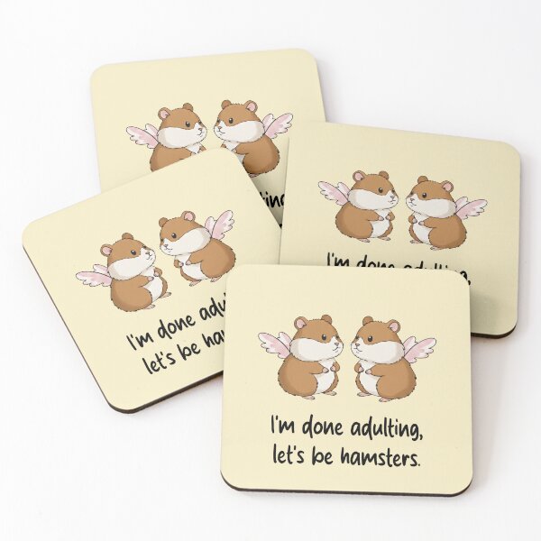 Item preview, Funny Hamster I'm Done Adulting Lets Be Hamsters Animal Boys Girls Kids designed and sold by FurryHavenPH.