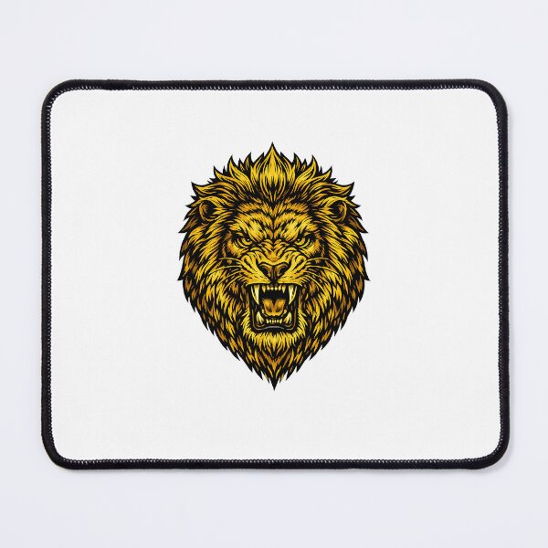 Item preview, Golden Roaring Lion Head – Powerful King Lion Artwork designed and sold by Abujarshaikh1.