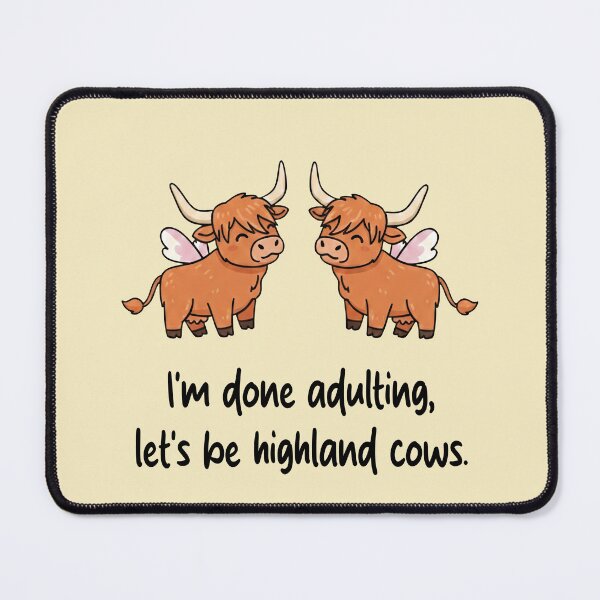 Item preview, Funny Highland Cow I'm Done Adulting Lets Be Highland Cows Animal Boys Girls Kids designed and sold by FurryHavenPH.