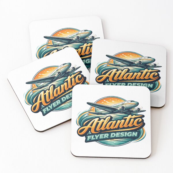 Artikelvorschau, Retro-Flugzeugreisedesign – Atlantic Flyer Vintage-Luftfahrtgrafik für Piloten. entworfen und verkauft von Atlantic Flyer Designs.