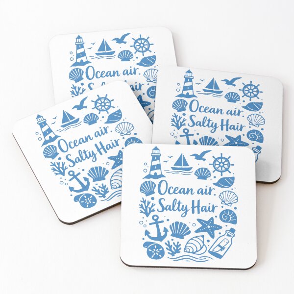 Item preview, Ocean Air Salty Hair Coastal Beach Nautical Graphic designed and sold by JackCurtis1991.