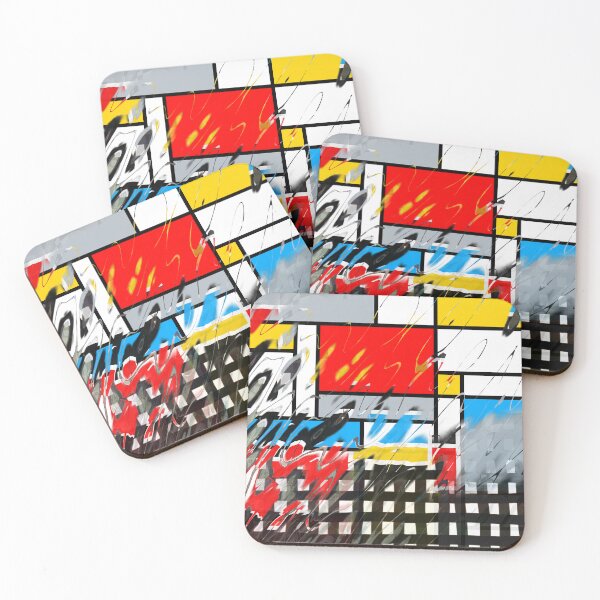 Item preview, Geometric Grunge Collage Checker Pattern designed and sold by Prawny.