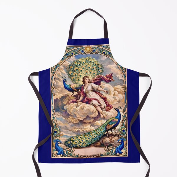 Item preview, Art Nouveau Peacock Goddess Poster – Mucha Style Celestial Woman with Peacocks designed and sold by EmiliaBassano.