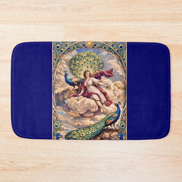 Item preview, Art Nouveau Peacock Goddess Poster – Mucha Style Celestial Woman with Peacocks designed and sold by EmiliaBassano.