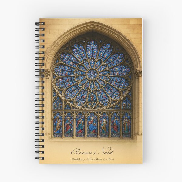 Item preview, Notre Dame Rose Window Print – French Gothic Stained Glass Art designed and sold by ClearingCache.