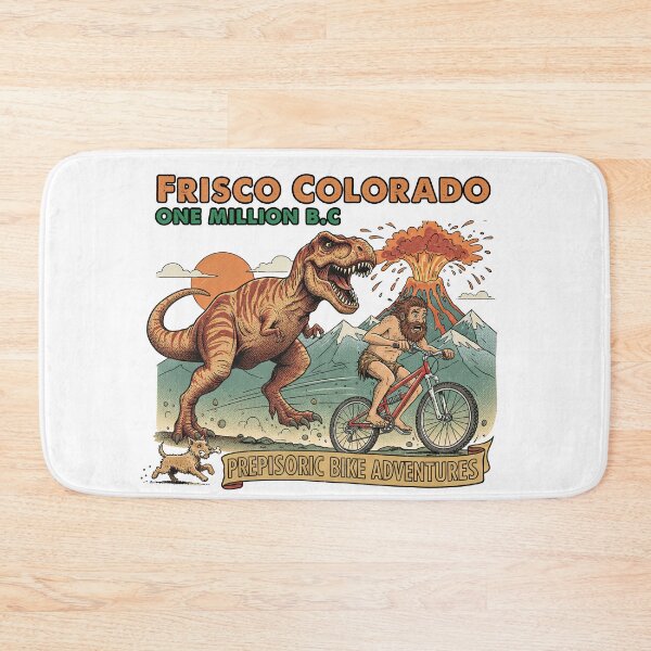 Item preview, Frisco Colorado One Million B.C. T-Rex and Caveman Bike  designed and sold by TeeARTHY.