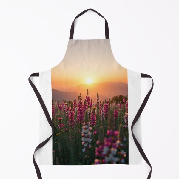 Item preview, Sunset wildflower meadow with mountain backdrop designed and sold by Vida e Arte.