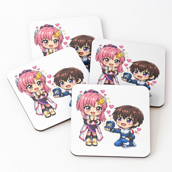 Item preview, cute lacus clyne and kira yamato chibi art illustration gundam seed designed and sold by sabartgunpla.