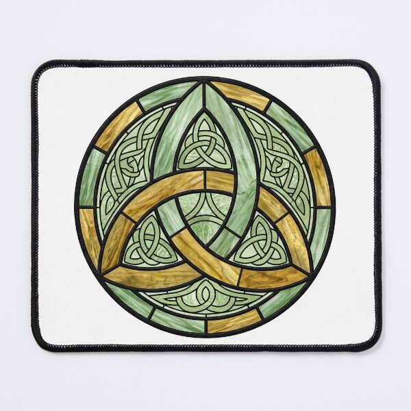 Item preview, Celtic Trinity Knot Triquetra Stained Glass designed and sold by TeeARTHY.