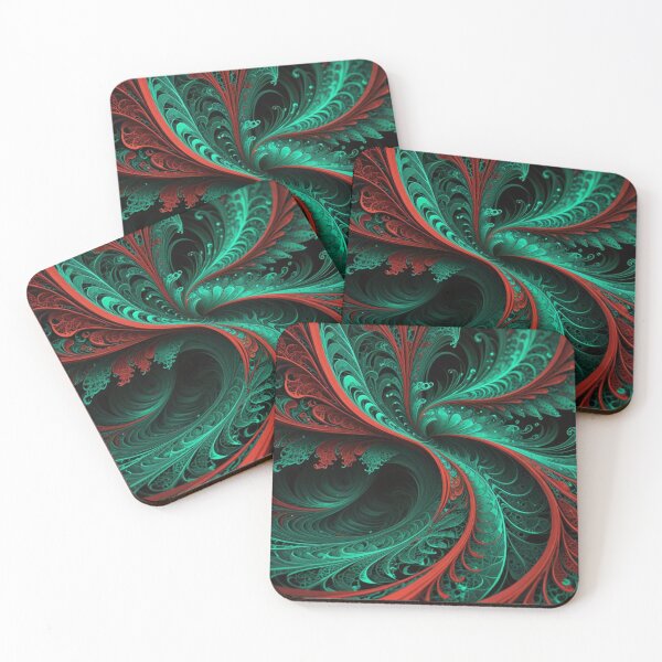 Item preview, Emerald Crimson Fractal Bloom designed and sold by Harmonic_Layers.