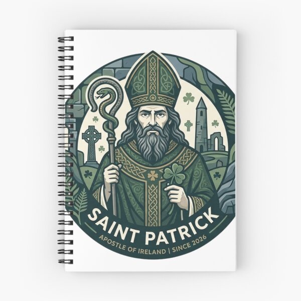 Item preview, Saint Patrick Apostle of Ireland - Vintage Celtic Heritage Illustration designed and sold by Wear Sculpt.