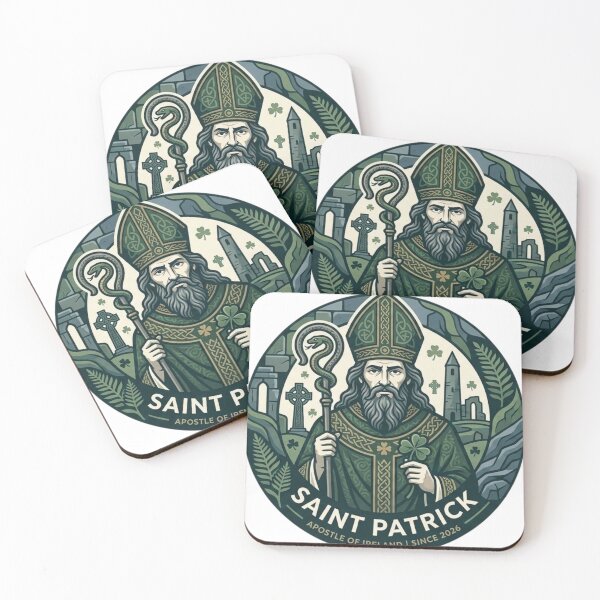 Item preview, Saint Patrick Apostle of Ireland - Vintage Celtic Heritage Illustration designed and sold by Wear Sculpt.